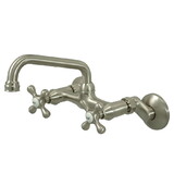 Elements of Design ES2138X Two Handle Wall Mount Kitchen Faucet, Satin Nickel