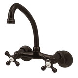 Elements of Design ES2145X Two Handle Wall Mount Kitchen Faucet, Oil Rubbed Bronze