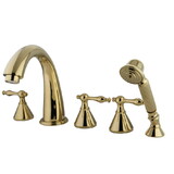 Elements of Design ES23625NL Roman Tub Filler With Hand Shower, Polished Brass