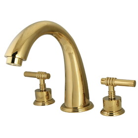 Elements of Design ES2362ML Two Handle Roman Tub Filler, Polished Brass