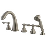 Elements of Design ES23685AL Roman Tub Filler 5 Pieces With Hand Shower, Brushed Nickel