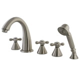 Elements of Design ES23685AX Roman Tub Filler 5 Pieces With Hand Shower, Brushed Nickel