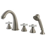 Elements of Design ES23685PX Roman Tub Filler 5 Pieces With Hand Shower, Brushed Nickel