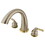 Elements of Design ES2369 Two Handle Roman Tub Filler, Satin Nickel/Polished Brass