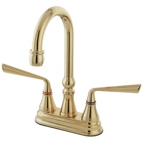 Elements of Design ES2492ZL 4-Inch Centerset Bar Faucet, Polished Brass