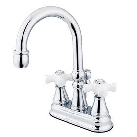 Elements of Design ES2611PX Two Handle 4" Centerset Lavatory Faucet with Brass Pop-up, Polished Chrome