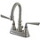 Elements of Design ES2618ZL Two Handle 4" Centerset Lavatory Faucet with Brass Pop-up, Satin Nickel Finish