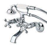 Elements of Design ES2651X Wall Mount Tub Mount Clawfoot Tub Faucet, Polished Chrome