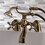 Elements of Design ES2673X Clawfoot Tub Filler Faucet With Hand Shower, Vintage Brass