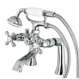 Elements of Design ES2681X Deck Mount Clawfoot Tub Filler with Hand Shower, Polished Chrome