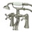 Elements of Design ES2688X Deck Mount Clawfoot Tub Filler with Hand Shower, Satin Nickel