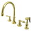 Elements of Design ES2792ALBS 8" Deck Mount Kitchen Faucet with Brass Sprayer, Polished Brass