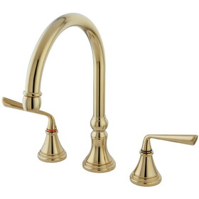Elements of Design ES2792ZLLS 8-Inch Widespread Kitchen Faucet, Polished Brass