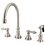 Elements of Design ES2798ALBS 8" Deck Mount Kitchen Faucet with Brass Sprayer, Satin Nickel