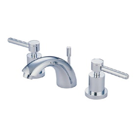 Elements of Design ES2951DL Two Handle 4" to 8" Mini Widespread Lavatory Faucet with Brass Pop-up, Polished Chrome Finish