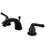 Elements of Design ES2955 Two Handle 4" to 8" Mini Widespread Lavatory Faucet with Brass Pop-up, Oil Rubbed Bronze