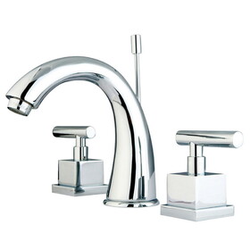 Elements of Design ES2961CQL 8-Inch Widespread Lavatory Faucet with Brass Pop-Up, Polished Chrome