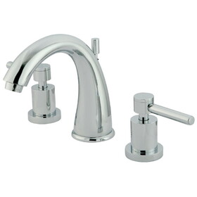 Elements of Design ES2961DL 8-Inch Widespread Lavatory Faucet with Brass Pop-Up, Polished Chrome