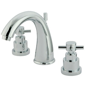 Elements of Design ES2961EX Two Handle 8" to 16" Widespread Lavatory Faucet with Brass Pop-up, Polished Chrome