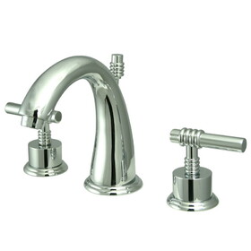 Elements of Design ES2961ML Two Handle 8" to 16" Widespread Lavatory Faucet with Brass Pop-up, Polished Chrome