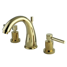 Elements of Design ES2962DL 8-Inch Widespread Lavatory Faucet with Brass Pop-Up, Polished Brass