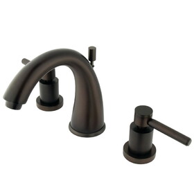 Elements of Design ES2965DL 8-Inch Widespread Lavatory Faucet with Brass Pop-Up, Oil Rubbed Bronze