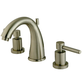 Elements of Design ES2968DL 8-Inch Widespread Lavatory Faucet with Brass Pop-Up, Brushed Nickel