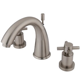 Elements of Design ES2968DX 8-Inch Widespread Lavatory Faucet with Brass Pop-Up, Brushed Nickel