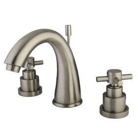 Elements of Design ES2968EX 8-Inch Widespread Lavatory Faucet with Brass Pop-Up, Brushed Nickel