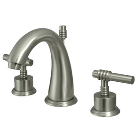 Elements of Design ES2968ML Two Handle 8" to 16" Widespread Lavatory Faucet with Brass Pop-up, Satin Nickel