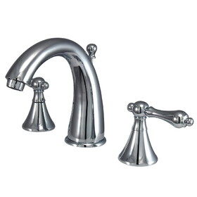 Elements of Design ES2971AL Two Handle 8" to 16" Widespread Lavatory Faucet with Brass Pop-up, Polished Chrome