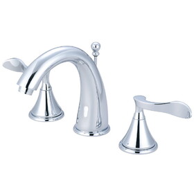Elements of Design ES2971CFL Two Handle 8" to 16" Widespread Lavatory Faucet with Brass Pop-up, Polished Chrome Finish