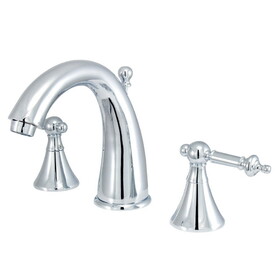 Elements of Design ES2971TL Two Handle 8" to 16" Widespread Lavatory Faucet with Brass Pop-up, Polished Chrome