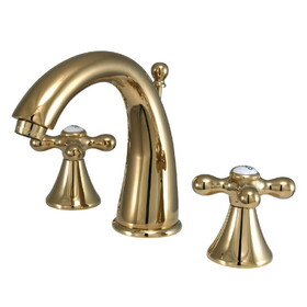 Elements of Design ES2972AX Two Handle 8" to 16" Widespread Lavatory Faucet with Brass Pop-up, Polished Brass