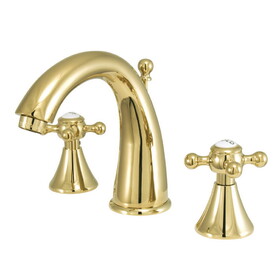 Elements of Design ES2972BX Two Handle 8" to 16" Widespread Lavatory Faucet with Brass Pop-up, Polished Brass Finish