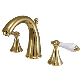 Elements of Design ES2972PL Two Handle 8" to 16" Widespread Lavatory Faucet with Brass Pop-up, Polished Brass