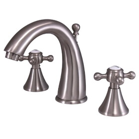 Elements of Design ES2978BX 8-Inch Widespread Lavatory Faucet with Brass Pop-Up, Brushed Nickel