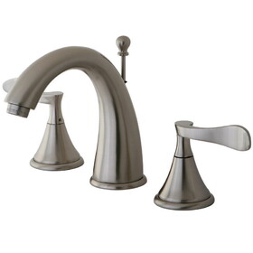 Elements of Design ES2978CFL 8-Inch Widespread Lavatory Faucet with Brass Pop-Up, Brushed Nickel