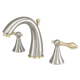 Elements of Design ES2979AL 8-Inch Widespread Lavatory Faucet with Brass Pop-Up, Brushed Nickel/Polished Brass