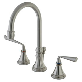 Elements of Design ES2988ZL 8-Inch Widespread Lavatory Faucet with Brass Pop-Up, Brushed Nickel