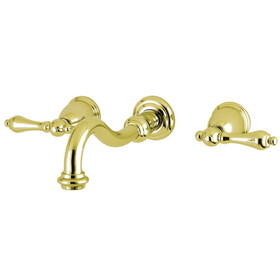 Elements of Design ES3122AL Wall Mount Bathroom Faucet, Polished Brass
