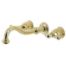 Elements of Design ES3122BL Wall Mount Bathroom Faucet, Polished Brass