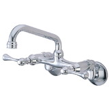Elements of Design ES3131L 6-Inch Adjustable Center Wall Mount Kitchen Faucet, Polished Chrome