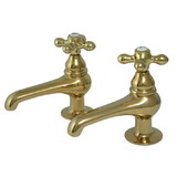 Elements of Design ES3202AX Twin Handle Basin Faucet Set, Polished Brass