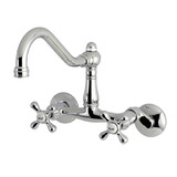 Elements of Design ES3221AX Two Handle Wall Mount Kitchen Faucet, Polished Chrome