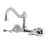 Elements of Design ES3221BL Two Handle Wall Mount Kitchen Faucet, Polished Chrome