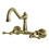 Elements of Design ES3223BL Two Handle Wall Mount Kitchen Faucet, Vintage Brass