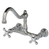 Elements of Design ES3241AX Two Handle Wall Mount Kitchen Faucet, Polished Chrome