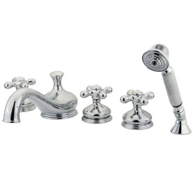Elements of Design ES33315AX Three Handle Roman Tub Filler with Hand Shower, Polished Chrome