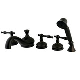 Elements of Design ES33355NL Three Handle Roman Tub Filler with Hand Shower, Oil Rubbed Bronze Finish